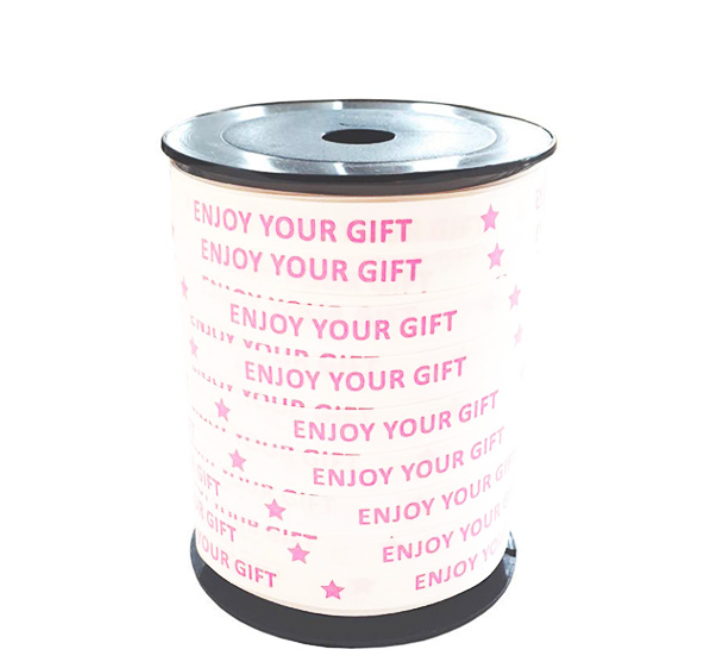Krullint - Enjoy your gift - wit/roze