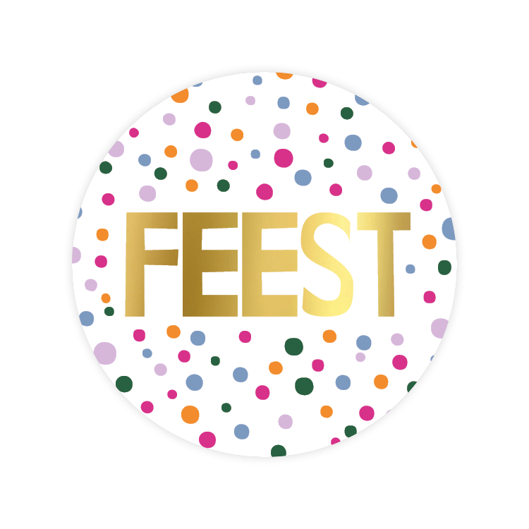 Sticker - Feest + confetti feest (10 stuks)